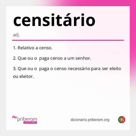 Significado de censitário