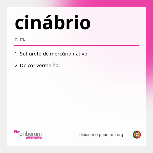 Significado de cinábrio