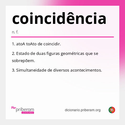 Significado de coincidência
