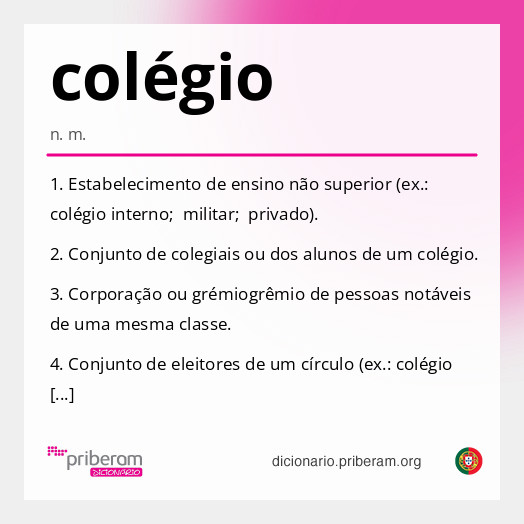 Significado de colégio