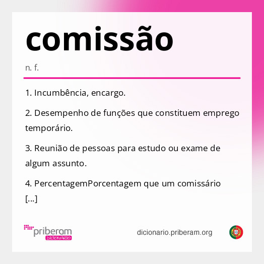 comissão