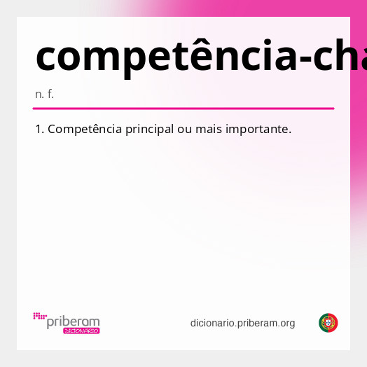 
   Significado de competência-chave