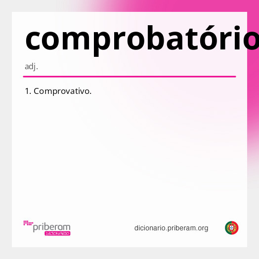 comprobatório
