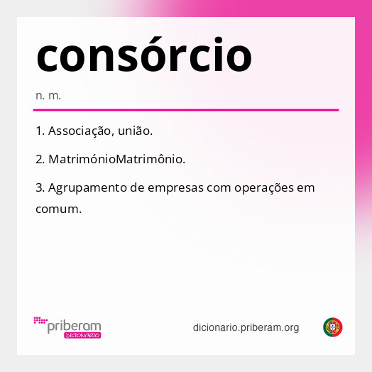 Significado de consórcio