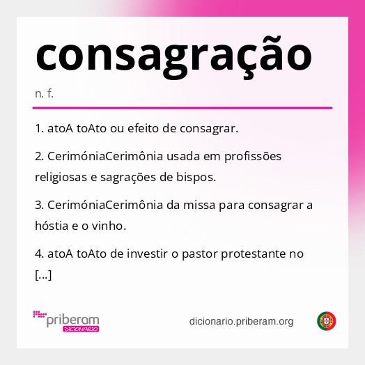Significado de consagração