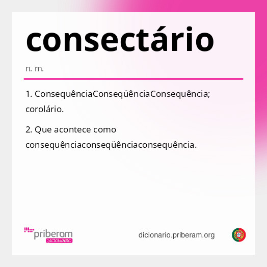 
   Significado de consectário