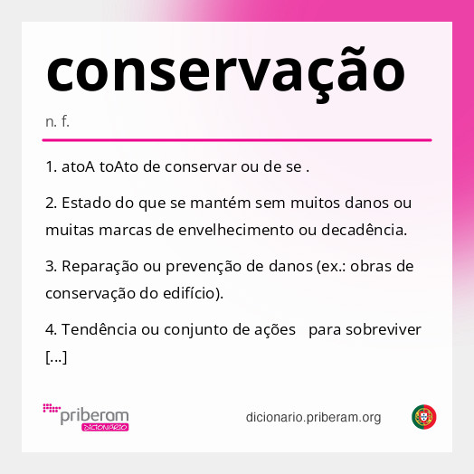 Significado de conservação