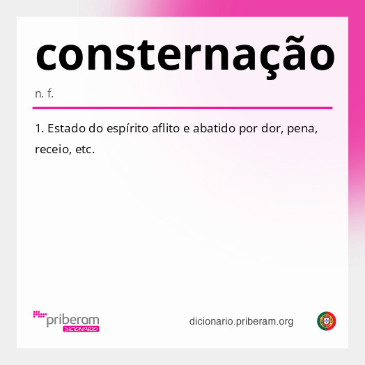 Significado de consternação