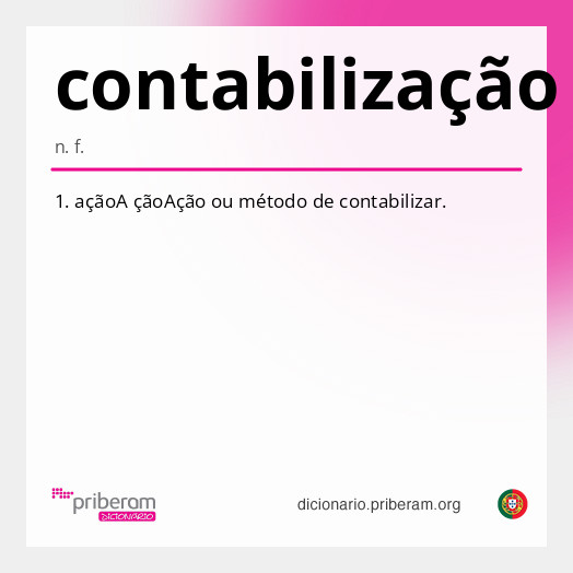 Significado de contabilização
