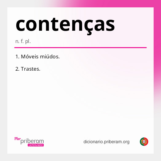 Significado de contenças