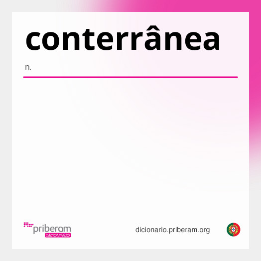 Significado de conterrânea
