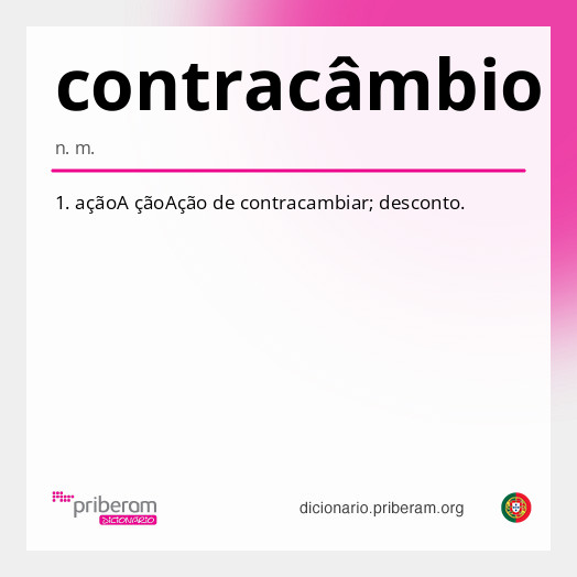 Significado de contracâmbio