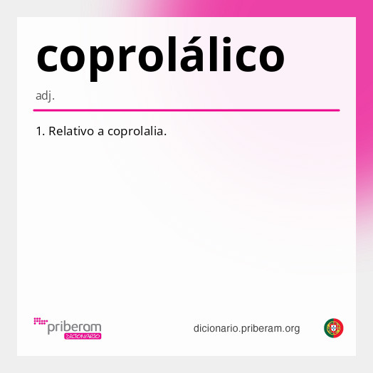 Significado de coprolálico