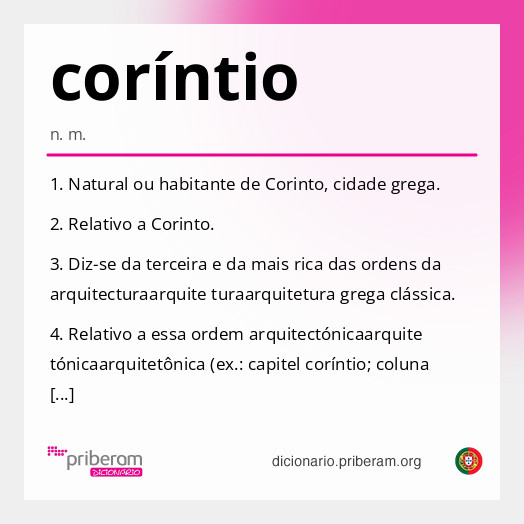 Significado de coríntio