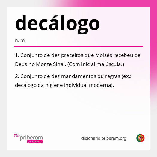 Significado de decálogo
