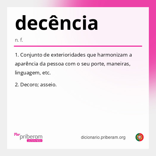 Significado de decência