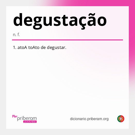 Significado de degustação