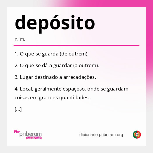 Significado de depósito