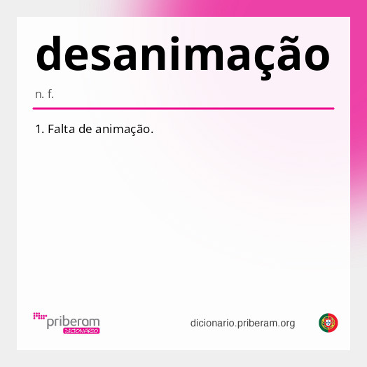 Significado de desanimação