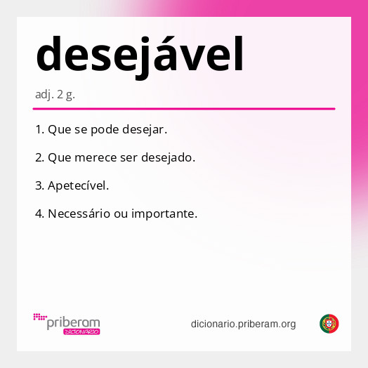 Significado de desejável