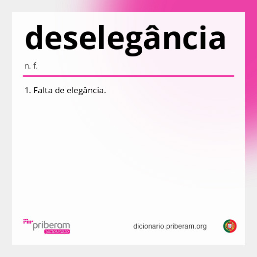 Significado de deselegância