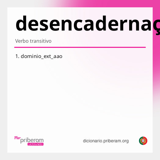 
   Significado de desencadernação