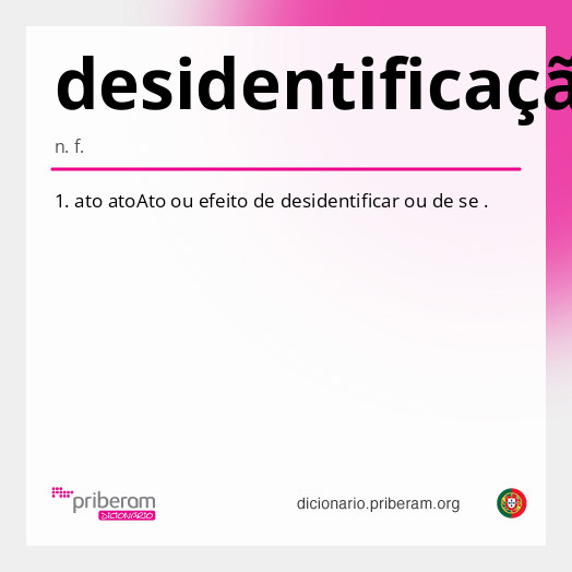 Significado de desidentificação