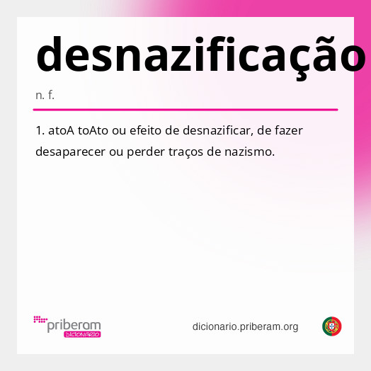 Significado de desnazificação