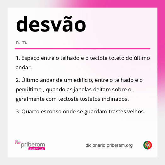 Significado de desvão
