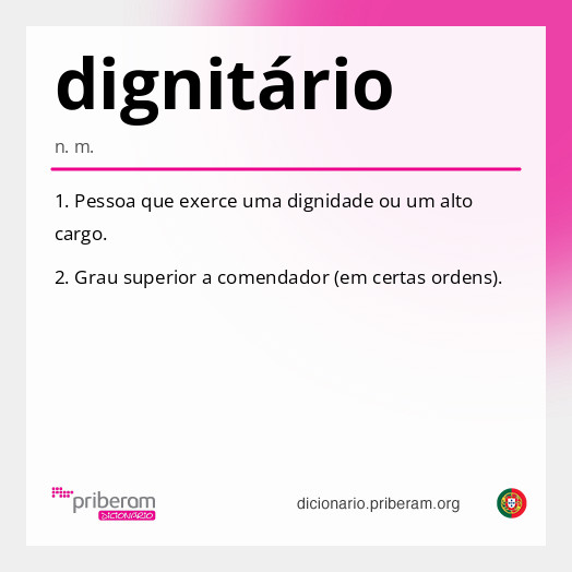Significado de dignitário