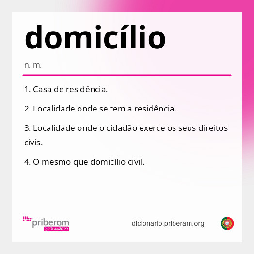 Significado de domicílio
