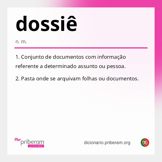 Significado de dossiê