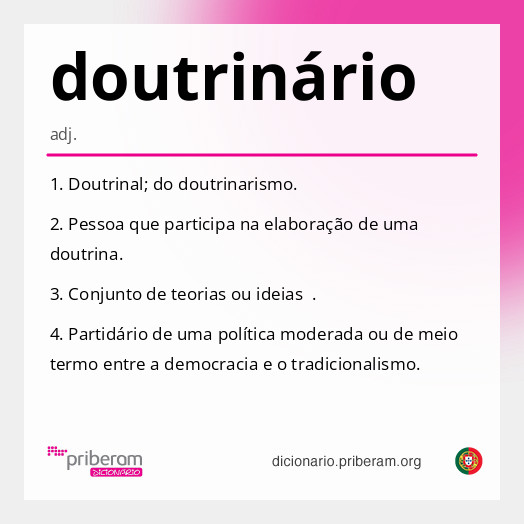 Significado de doutrinário