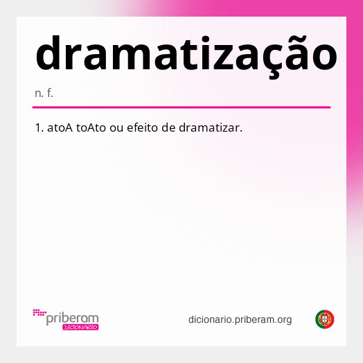 Significado de dramatização
