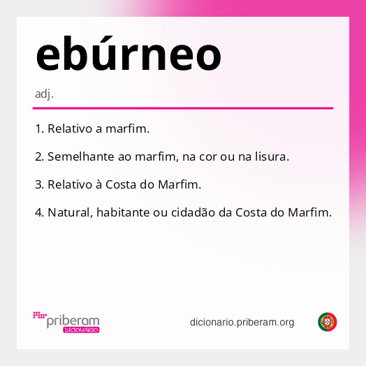 Significado de ebúrneo