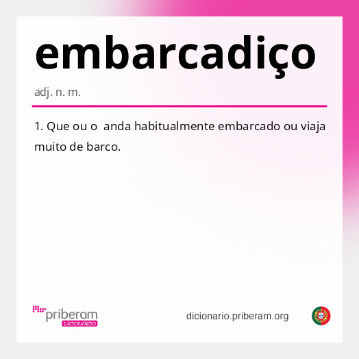 Significado de embarcadiço