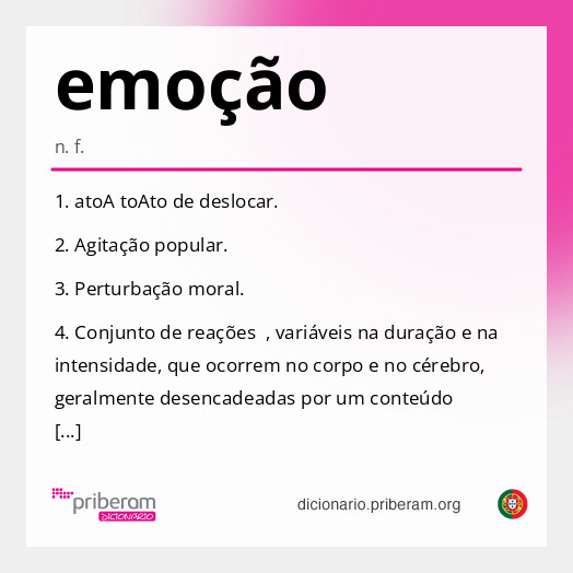 
   Significado de emoção
