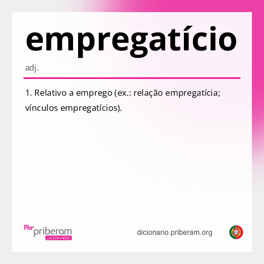 Significado de empregatício