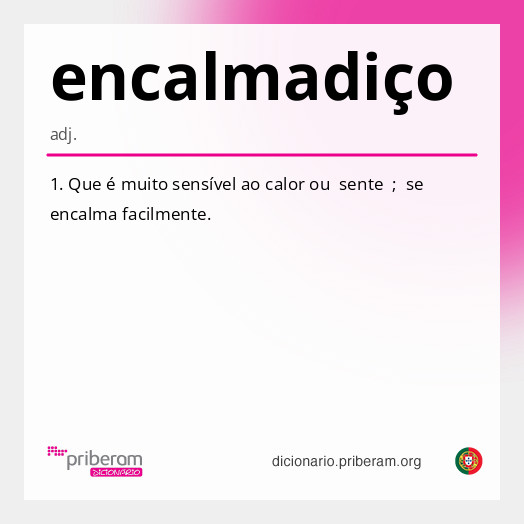 Significado de encalmadiço