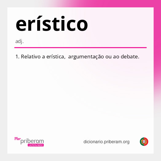 Significado de erístico