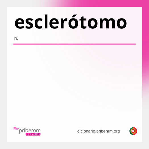 Significado de esclerótomo