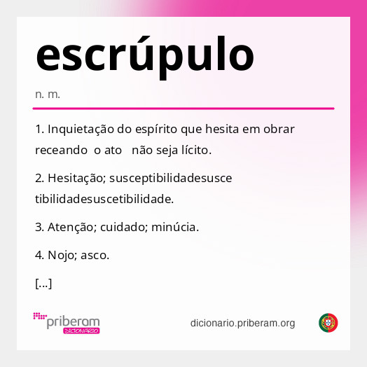 
   Significado de escrúpulo