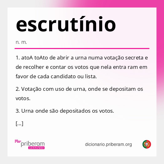 Significado de escrutínio