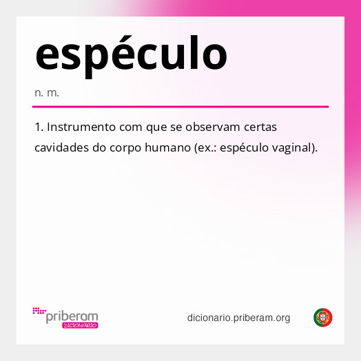 
   Significado de espéculo