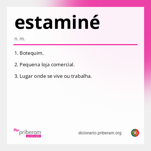 Significado de estaminé