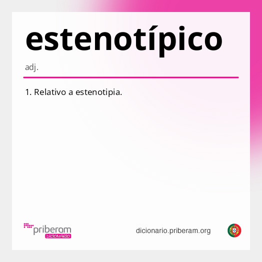 
   Significado de estenotípico