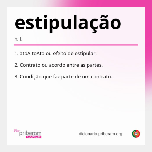 Significado de estipulação