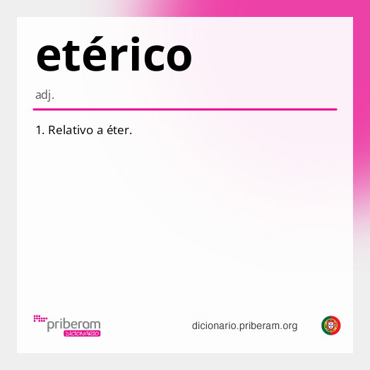 Significado de etérico