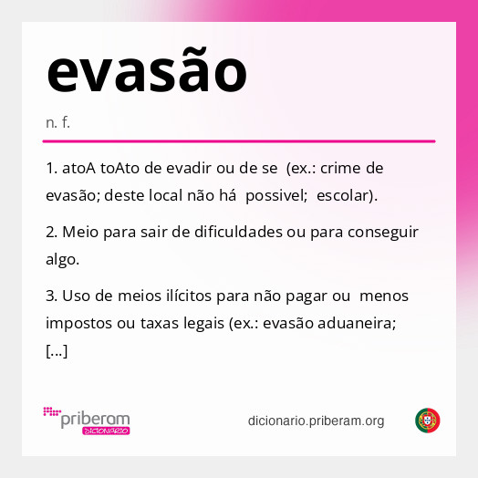Significado de evasão