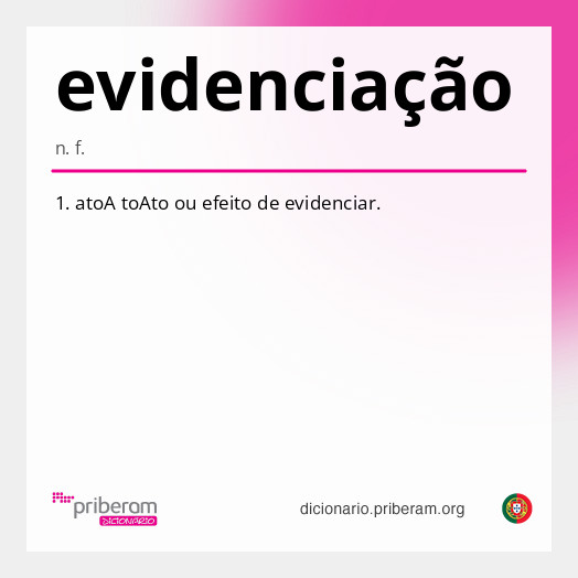 Significado de evidenciação